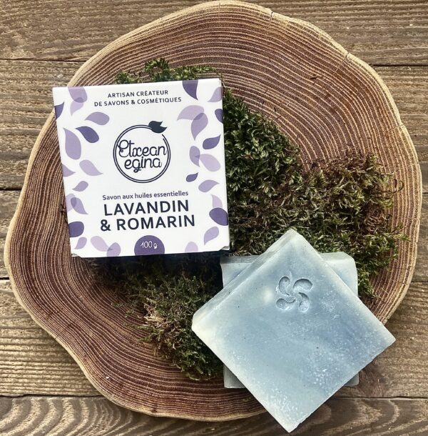 savon artisanal surgras 8% à froid lavandin romarin fait artisanalement au pays basque etxean egina st etienne de baigorry