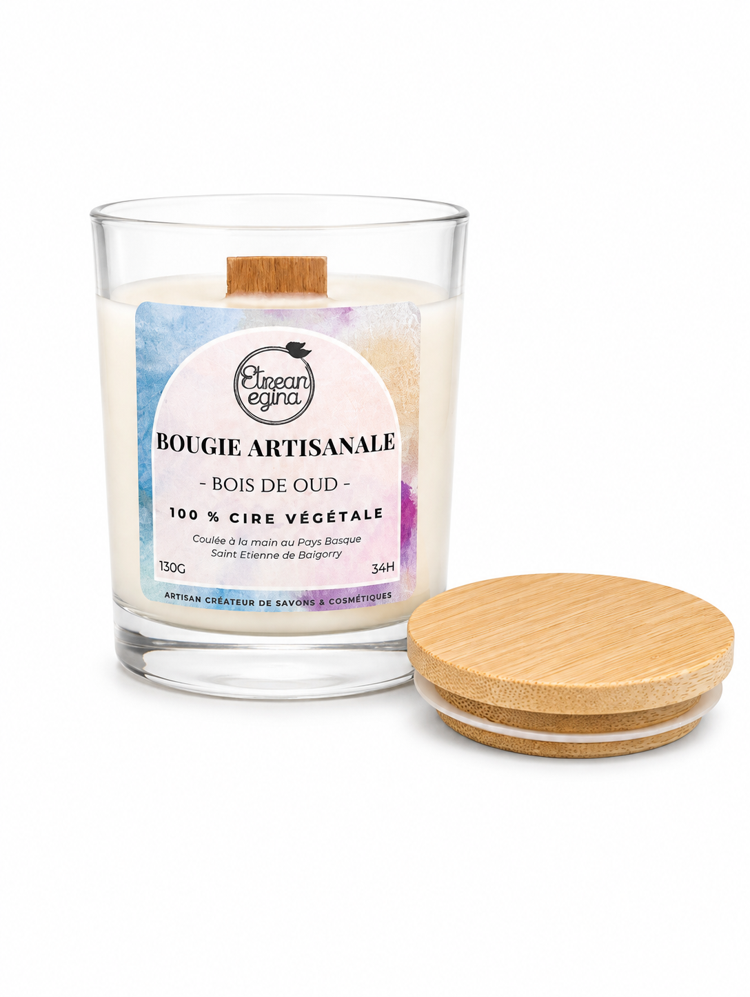 Bougie Bois de oud | 100% végétale – Image 2