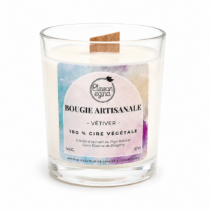 Bougie végétale parfumée "Vétiver"