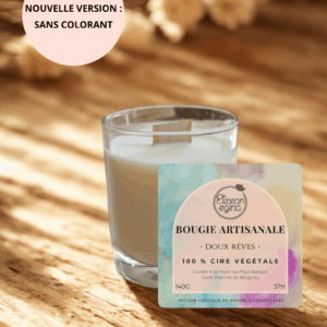 Bougie végétale parfumée doux reves etxean egina baigorri